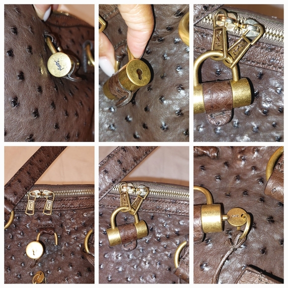 YSL Muse Rive Gauche Ostrich Bag - Picture 6 of 15